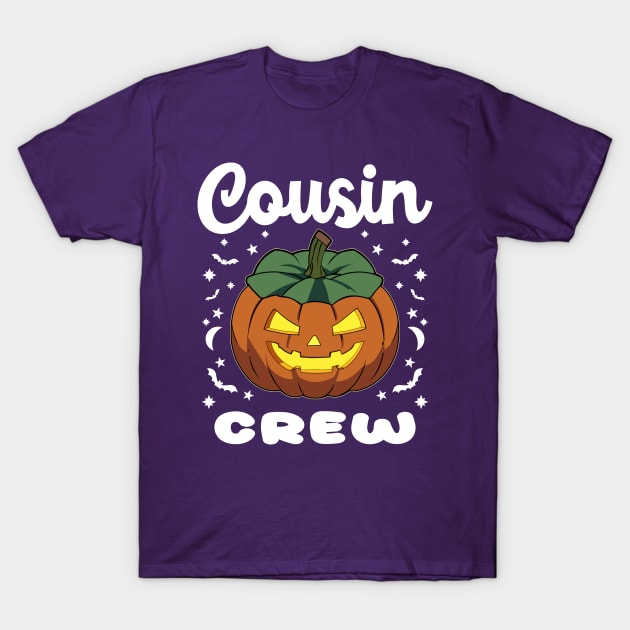 Halloween Cousin Jack O Lantern White Text T-Shirt by JaussZ